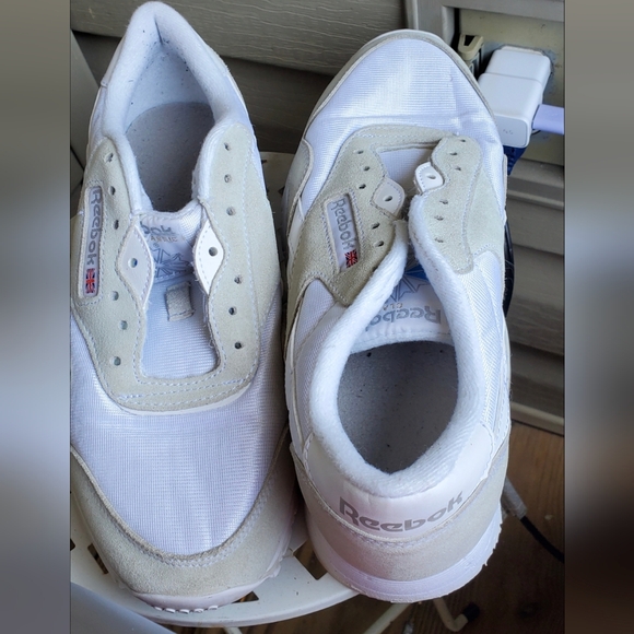 Reebok Old School Classic White Suede Nylon Sneaker  Unisex 7 - Picture 7 of 8